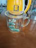 國風(fēng)玻璃杯帶把手家用杯子水杯套裝啤酒杯扎啤喝水泡茶大容量茶杯 灼灼荷花 300ml 1只 曬單實(shí)拍圖