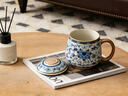 叁旬（sanxun）青花纏枝蓮汝窯馬克杯陶瓷個(gè)人專(zhuān)用茶水分離杯辦公室泡茶杯子 青花纏枝蓮_米黃汝窯（元寶）泡茶杯【簡(jiǎn)裝】 曬單實(shí)拍圖