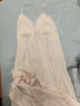 Eresg輕奢品牌真絲睡衣女帶胸墊吊帶睡裙睡袍兩件套性感絲綢睡衣女 香檳粉 帶胸墊吊帶裙+睡袍 L 曬單實(shí)拍圖