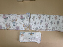 嫚熙（EMXEE）嬰兒紗布浴巾純棉寶寶新生兒童大尺寸浴巾 綺幻花信 110×110cm 曬單實(shí)拍圖