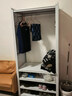 家用開(kāi)放式掛衣架出租屋臥室簡(jiǎn)易收納架多層落地帶紗窗洞洞板衣柜 白色四層高160cm 長(cháng)50寬40cm洞洞板長(cháng)100送紗簾+掛衣桿 曬單實(shí)拍圖