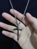 QMXD刻字潮男十字架項鏈男款潮流鈦鋼久不掉色嘻哈吊墜簡(jiǎn)約個(gè)性送男友 曬單實(shí)拍圖