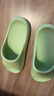 樸西新款EVA女男童涼拖鞋可愛(ài)軟底舒適涼拖鞋居家防滑孩子兒童拖鞋 萌芽綠 【親子款】 34-35 (220mm) 曬單實(shí)拍圖
