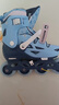 樂(lè )秀輪滑鞋兒童可調節全閃光溜冰鞋滑冰鞋男女童6-12歲旱冰鞋 X3Z 藍M 曬單實(shí)拍圖