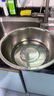 茶花（CHAHUA）甄享不銹鋼盆加厚平底湯盆廚房打蛋和面盆洗菜烘焙盆子26厘米 曬單實(shí)拍圖
