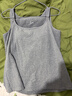 芬也（FENYE）哺乳吊帶背心春秋可外穿哺乳衣帶胸墊產(chǎn)后喂奶秋冬深灰XL 曬單實(shí)拍圖