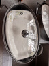 百億熊304不銹鋼多用蒸魚(yú)鍋橢圓形蒸鍋6.5L大容量蒸魚(yú)盤(pán)子家用可視鍋蓋 【上蒸下煮/節能省時(shí)】 2層-銀色把手 39cm 曬單實(shí)拍圖