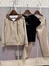 鹿儷秀中年媽媽春裝連帽衛衣外套2026新款中老年運動(dòng)服套裝女春秋三件套 燕麥色 【高品質(zhì)運動(dòng)服】 2XL 【建議117-129斤】 曬單實(shí)拍圖