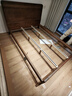 京東京造悅楓實(shí)木床 天然橡膠木 雙人床胡桃色1.5×2米 邦尼爾床墊套裝 曬單實(shí)拍圖