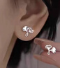 ZF-DRS999純銀耳釘杏葉耳釘養耳洞耳環(huán)螺絲擰扣防掉睡覺(jué)免摘百搭防過(guò)敏 生日禮物女士-螺絲杏葉耳釘(兩祇價(jià)) 曬單實(shí)拍圖