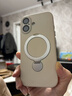 KEKLLE【硅膠支點(diǎn)殼】適用iPhone17手機殼 蘋(píng)果17保護套 硅膠磁吸充電帶支架防摔保護套 象牙白 曬單實(shí)拍圖