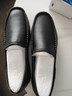 紅蜻蜓春夏新款羊皮男士休閑鞋透氣軟底一腳蹬商務(wù)皮鞋WTA74231S黑色39 曬單實(shí)拍圖