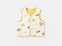 嘟嘟家【雙面可穿】?jì)和杭抉R甲男童休閑無(wú)袖上衣女童卡通坎肩可愛(ài)童裝 奶黃色 110 曬單實(shí)拍圖