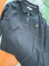 U.S. POLO ASSN.polo衫男翻領(lǐng)秋季純棉商務(wù)休閑長(cháng)袖t恤男士高端上衣 黑色 XXL 曬單實(shí)拍圖