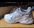 李寧跑步鞋減震回彈男鞋春夏季透氣網(wǎng)面復古老爹鞋休閑厚底增高運動(dòng)鞋 云霧白/硬幣灰-5 42 曬單實(shí)拍圖
