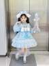 G.duck小黃鴨童裝洛麗塔公主裙女童連衣裙春秋季2026新款玉桂狗生日禮服 裙子加拖尾+裙撐 100 建議2~3歲（ 90-100cm） 曬單實(shí)拍圖