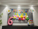 煦貝樂(lè )簡(jiǎn)約風(fēng)生日派對氣球背景墻氛圍場(chǎng)景布置兒童男女孩寶寶裝飾 曬單實(shí)拍圖