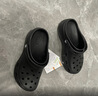 卡駱馳（CROCS）厚底云朵洞洞鞋沙灘鞋|206750 黑色-001 36/37(230mm) 曬單實(shí)拍圖