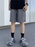 大碼冰絲休閑短褲男士夏季薄款寬松馬褲透氣中褲速干運動(dòng)五分褲子 【工廠(chǎng)直銷(xiāo)特價(jià)清倉】灰色 M 建議體重85-95斤可穿 曬單實(shí)拍圖