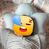 盟石（cute stone）定型枕嬰兒0-6個(gè)月睡圓頭嬰兒定型枕頭0-1歲糾正頭型新生兒童枕頭 白藍 【0-6個(gè)月】10A抗菌-涼暖雙面 0-2歲寶寶定型枕頭可機洗 曬單實(shí)拍圖
