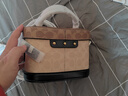 蔻馳（COACH）【春尚新】女包精致百搭單肩斜跨手提包盒子包蔻馳女包送女生禮物 卡其色拼色CBR31IMY7H 曬單實(shí)拍圖