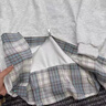 啄木鳥(niǎo)衛衣男春秋季美式潮流假兩件格子潮牌情侶款外套 花白灰 XL 建議體重135-150 曬單實(shí)拍圖