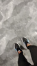 LI-NING 1990李寧男鞋跑步鞋輕便減震耐磨秋季休閑運動(dòng)鞋防水防滑皮面男鞋 黑桔D2017 44 曬單實(shí)拍圖