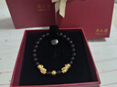 周六福（ZLF）  黃金手鏈女足金貔貅轉運珠金珠石榴石手串 定價(jià) 1.42g 16cm 曬單實(shí)拍圖