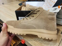 Jeep吉普馬丁靴男鞋春季新款復古防滑工裝鞋男高幫加絨加厚保暖棉鞋男 駝色 單層 【標準皮鞋碼】 41 曬單實(shí)拍圖