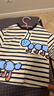 馬·拉?。∕.Latin）【螞蟻搬家T】馬拉丁童裝25秋新款條紋印花撞色領(lǐng)長(cháng)袖T恤 曬單實(shí)拍圖