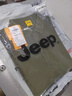 JEEP吉普短袖T恤男士夏季polo衫潮流休閑寬松涼感衣服男裝 軍綠 2XL 曬單實(shí)拍圖