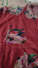 皮爾卡丹棉麻連衣裙文藝復古顯瘦寬松長(cháng)裙 紅色 XL 建議130-145斤 曬單實(shí)拍圖