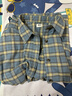 優(yōu)衣庫女裝法蘭絨襯衫/格紋長(cháng)袖襯衣481172 63 天藍色 S /155/80A 曬單實(shí)拍圖