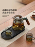 TEAHUE整套茶具泡茶壺套裝玻璃茶杯茶水分離煮茶器辦公室杯子帶茶盤(pán) 曬單實(shí)拍圖