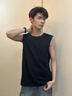 貓人100%純棉背心男士寬肩無(wú)袖t袖睡覺(jué)內穿打底坎肩跨欄運動(dòng)健身汗衫 1件裝(黑色)【100%純棉】 XL （建議體重130-155斤） 曬單實(shí)拍圖