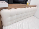 梓洛小奶泡皮革床頭軟包靠背改造奶油風(fēng)新款榻榻米無(wú)床頭靠墊靠枕定制 硅膠皮小雪球-米白色 150cm*60cm*10cm 含枕芯 【背面有魔術(shù)貼-松緊帶】 曬單實(shí)拍圖