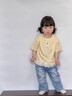 班喜迪女童短袖t恤夏季2026新款洋氣寶寶公主衣服夏裝兒童薄款童裝上衣 黃色 90 曬單實(shí)拍圖