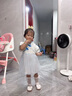 G.duck小黃鴨女童連衣裙夏季兒童旗袍女寶寶周歲禮服嬰兒裙子夏裝衣服 粉紅色083 90 尺碼1~2歲【 80-90cm】 曬單實(shí)拍圖