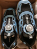 泰蘭尼斯春季童鞋男童旋鈕兒童運動(dòng)鞋輕量緩震大童跑步鞋 黑/藍35碼 曬單實(shí)拍圖