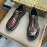 七匹狼皮鞋男鞋春季新款潮流商務(wù)休閑皮鞋男軟底防滑英倫風(fēng)正裝鞋子男 棕色【標準皮鞋碼】 41 (255mm) 曬單實(shí)拍圖