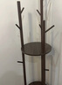 湯能優(yōu)品實(shí)木旋轉衣架落地立式衣帽架臥室掛衣架家用置物架轉角衣服架子 經(jīng)典款-胡桃色【加厚實(shí)木】 曬單實(shí)拍圖