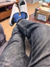 皮爾卡丹（pierre cardin）男士商務(wù)休閑九分褲牛仔褲水洗2026春季新款修身顯高寬松直筒長(cháng)褲 月夜藍 常規 32 曬單實(shí)拍圖