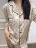 PAUL VALLONI趙露思明星同款波點(diǎn)真絲睡衣女秋冬高級感長(cháng)袖長(cháng)褲家居服順豐包郵 波點(diǎn)【長(cháng)袖+長(cháng)褲】 XL 建議115-140 曬單實(shí)拍圖