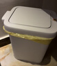 佳幫手腳踏垃圾桶10.4L家用腳踩+手按雙開(kāi)蓋廚房衛生間廁所客廳臥室帶蓋 曬單實(shí)拍圖