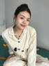 LangSha純棉睡衣女士春秋季長(cháng)袖2026新款男女生情侶卡通可愛(ài)家居服套裝 851 L 女款建議100-120斤 曬單實(shí)拍圖