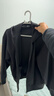優(yōu)衣庫合作款/男裝女裝寬松連帽拉鏈運動(dòng)開(kāi)衫/長(cháng)袖外套衛衣485735 09 黑色 XL 曬單實(shí)拍圖