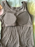 浪莎春夏季背心女修身舒適透氣大彈力自帶胸墊美背背心文胸可遮副乳 曬單實(shí)拍圖