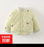 春秋嬰兒棉服童裝外套兒童棉衣120克加棉加絨女童外出服男童上衣 翠綠小熊單件棉衣 80 曬單實(shí)拍圖