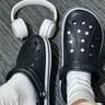 卡駱馳（CROCS）洞洞鞋貝雅卡駱班輕便耐磨一腳蹬休閑鞋|205089 黑色/白色-066 40 (250mm) 曬單實(shí)拍圖