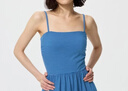 優(yōu)衣庫女裝AIRism棉混紡條紋Bra吊帶連衣裙/裙子26春夏新款485285 65 寶藍色 XL 曬單實(shí)拍圖
